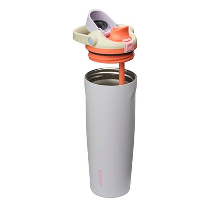 Owala FreeSip Sway Insulated Stainless Steel Water Bottle with Two-Way Spout, Built-In Straw and Bucket Handle, Made for Travel, School, and Sports, 30oz, BPA Free, Leak Proof, Beach House