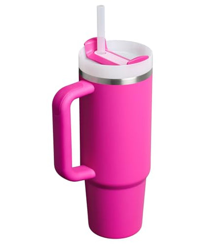 STANLEY Quencher H2.0 Tumbler with Handle and Straw 30 oz | Flowstate 3-Position Lid | Cup Holder Compatible for Travel | Insulated Stainless Steel Cup | BPA-Free | Violet Blossom