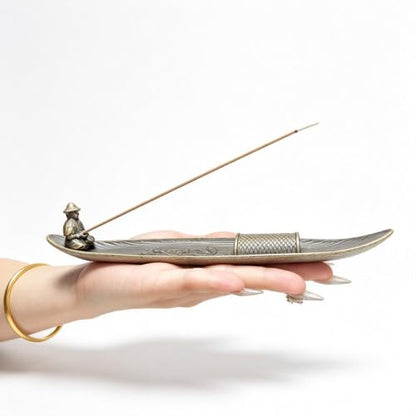 Incense Holder Burner Ash Catcher Tray for Aromatherapy and Meditation