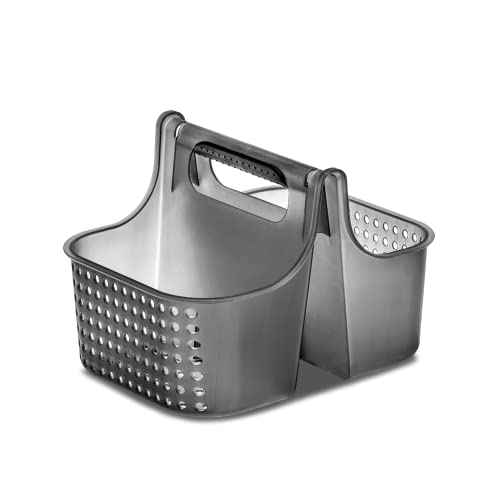 madesmart Small Soft Grip Under Sink Bathroom Storage, Multi-Purpose Home Organization, EPA Certified, Premium Antimicrobial Carbon