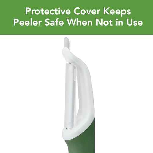 Tovolo Precision Peeler, Non-Slip, Stainless Steel Tip, Dishwasher Safe, Thyme