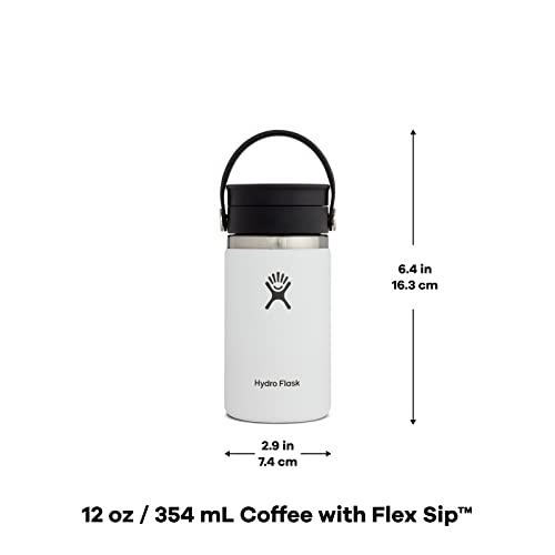 Hydro Flask 12 oz Wide Mouth with Flex Sip Lid Stainless Steel Reusable Water Bottle Lupine - Vacuum Insulated, Dishwasher Safe, BPA-Free, Non-Toxic