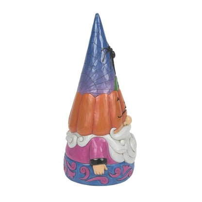 Halloween Gnome Figurine - Heartwood Creek Spider Web Hat 12 Inch - Multicolor