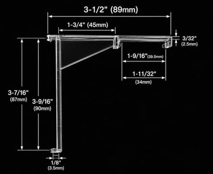 Vertical Blind Valance Clips - Clear Plastic Replacement Brackets for 3.5-Inch Slats