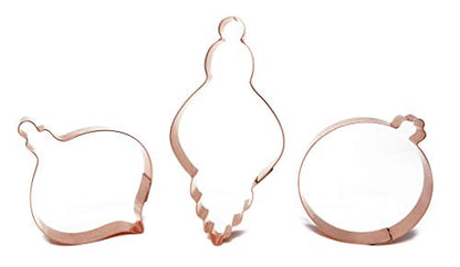 Christmas Cookie Cutter Set - 3 Piece Ornament Shapes Made in USA