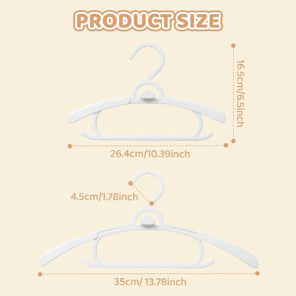Multicolor Baby Clothes Hangers 10-14 Inch Adjustable Pack of 50