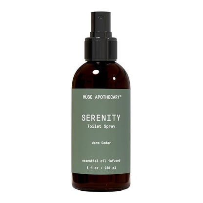 Muse Apothecary Flush Ritual - Aromatic & Refreshing Toilet Spray, Use Before You Go, 2 oz, Infused with Natural Essential Oils - Bergamot + French Lavender + Sandalwood
