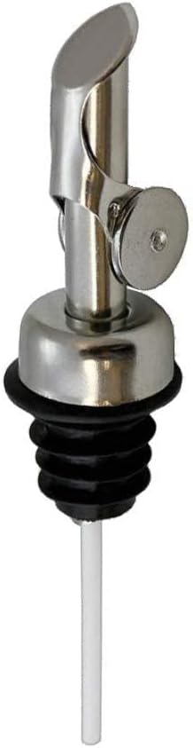 Pour Spout, Self Closing Stainless Steel Pour Spout | Olive Oil Pour Spout, Balsamic Vinegar Pour Spout, Liquor Bottle Pour Spout | Flip Top Speed Pourers Fit Most Bottles - Long Lasting - Durable (1)