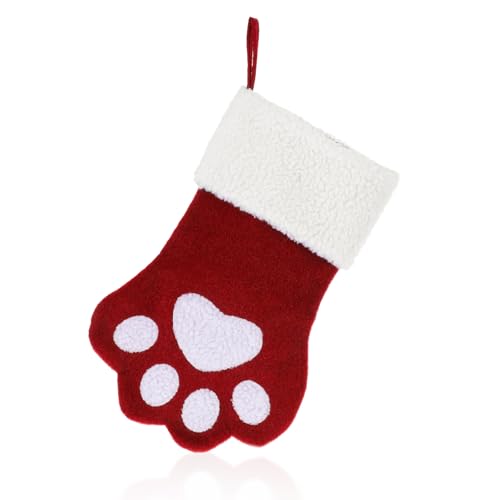 Personalized Pet Christmas Stocking for Dogs and Cats - Paw Style Holiday Decor