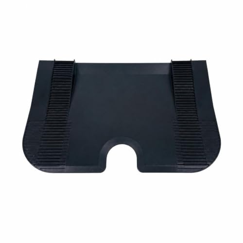 Semicircular Dock Ramp Plate for Automated Vacuum, Traction Sections, Molded, Black
