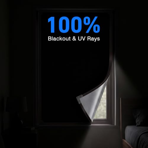 39x59 Inch Magnetic Blackout Window Cover - Fully Enclosed, Draft-Proof, Insulated