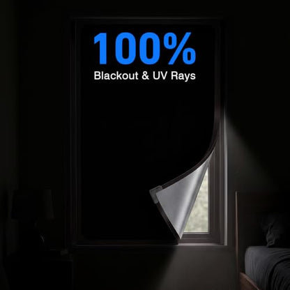 39x59 Inch Magnetic Blackout Window Cover - Fully Enclosed, Draft-Proof, Insulated