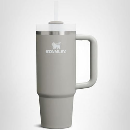 STANLEY Quencher H2.0 Tumbler with Handle and Straw 40 oz | Flowstate 3-Position Lid | Cup Holder Compatible for Travel | Insulated Stainless Steel Cup | BPA-Free | Ash