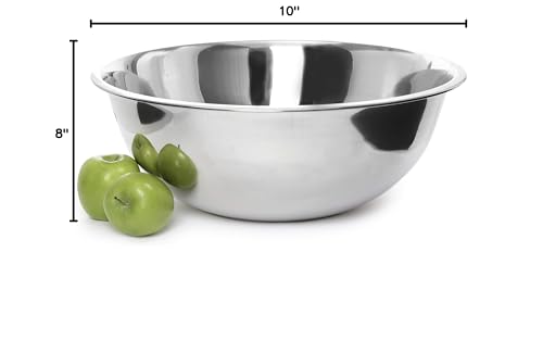 Ybmhome YBM HOME Stainless Steel Mixing Bowl - Premium Polished Mirror Nesting Metal Bowl for Cooking and Serving, Stackable for Convenient Storage-0.75 Quart, 2532, silver (2532vc)