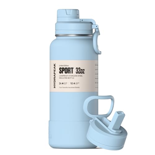 Sport Insulated Water Bottle 32oz with Straw & Chug Lid - Serenity Blue