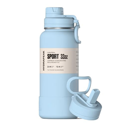 Sport Insulated Water Bottle 32oz with Straw & Chug Lid - Serenity Blue