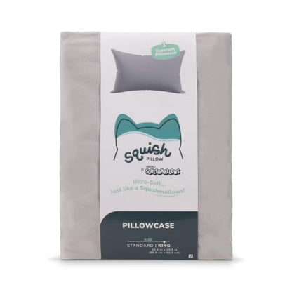 SquishPillow King Pillowcase - Solid Slumber Grey Variation