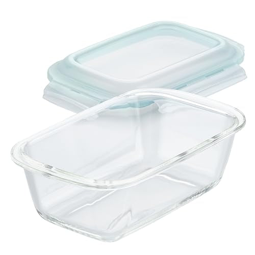 LocknLock Purely Better Glass Bread Baking/Loaf/Mealoaf Pan/Food Storage Container with Lid, 8.5 Inch x 5.5 Inch, Clear