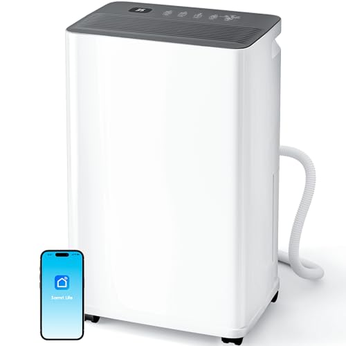 Manastin 35-Pint Smart WiFi Dehumidifier for Large Rooms - White