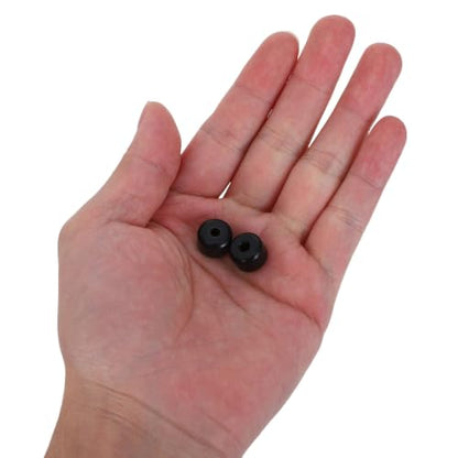 4 Pack Vacuum Replacement Wheels Black Plastic Rollers