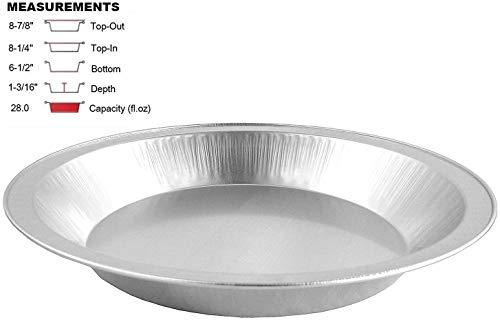 PACTOGO 9" Disposable Heavy Smooth-Wall Aluminum Foil Pie Pans (Pack of 10)