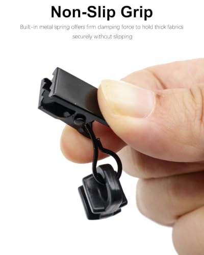 White Curtain Clip Hooks with Track Gliders 20 Pack - Multi-Purpose