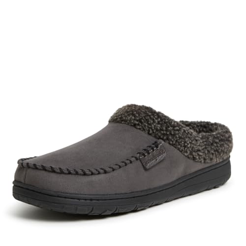 Dearfoams Men's Brendan Indoor Outdoor Breathable Memory Foam Clog Slippers - Size 7-8 Pavement