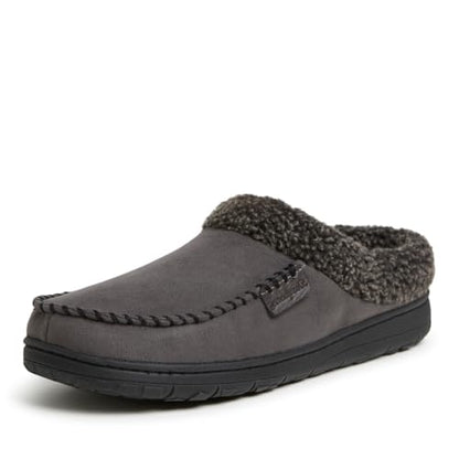 Dearfoams Men's Brendan Indoor Outdoor Breathable Memory Foam Clog Slippers - Size 7-8 Pavement