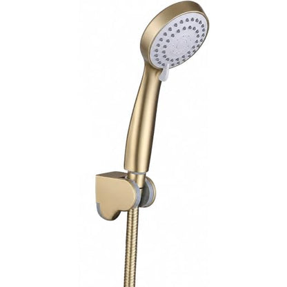 Brushed Gold Handheld Shower Head with Hose and Wall Mount - 3 Spray Modes