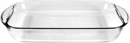 Glass 9x13 Baking Dish - 3 Quart Oblong Ovenproof Casserole Dish for Lasagna & Brownies | BPA-Free, Easy Cleanup