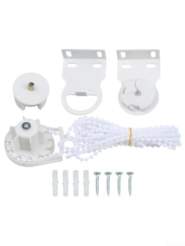 DIY Bead Chain Kit for 38mm Aluminum Roller Blinds - White Window Shade Repair Set