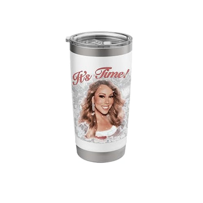 Christmas Music Tumbler - 20oz Insulated Stainless Steel Travel Mug with Leak-Proof Lid - White