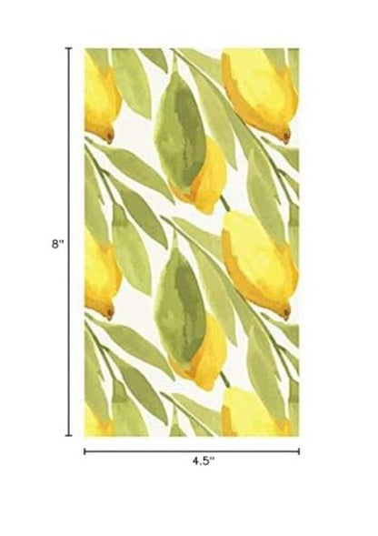 Harman Pack of 16 Lemon Paper Napkin Guest 4.5" x 8"