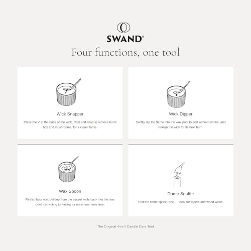SWAND 4-in-1 Candle Care Tool Raven - Wick Snuffer & Trimmer