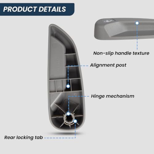 Left Side Driver Seat Recliner Handle Lever for 2021-2026 Honda Odyssey, Gray