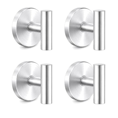 Heavy Duty Suction Cup Hooks for Glass Doors - Silver