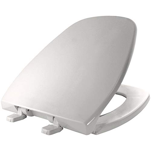 BEMIS 1240200 Eljer Emblem Plastic Toilet Seat, Made Specifically for Eljer Emblem Toilets, Round, White