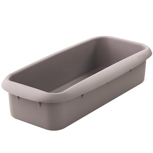 GOURMEO Rectangular Silicone Plumcake Pan 11 3/4 inch - Rectangular Cake Pan for Oven - Large Size with 2.2 lb Flour Dough Capacity