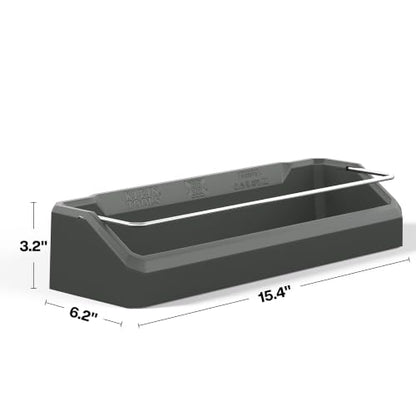 Modular Wall Shelf for Garage Storage - Narrow Shelf with Steel Rod, Compatible with MODbox Panel System