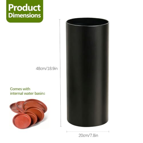 Gold Large Capacity Round Umbrella Holder - Rustproof Floor Stand for Home & Hotel