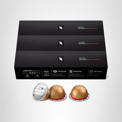 Nespresso Capsules Vertuo, Fortado Decaffeinato, Gran Lungo, 30-Count Coffee Pods, Brews 5.0 oz.