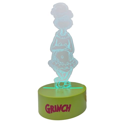 Dr. Seuss Grinch 3D Illusion LED Night Light - Color Changing Desk Lamp for Bedroom & Nursery - Variation of THIS listing