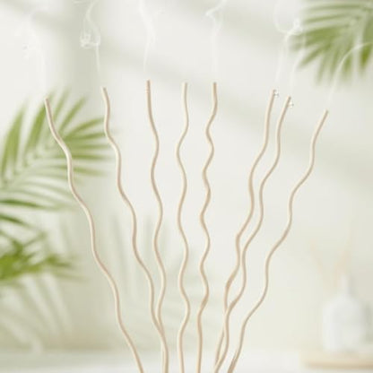 Natural Rattan Reed Diffuser Sticks - Wavy Aromatherapy Refills - Set of 10