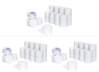 White Candle Tins 8oz - Pack of 3, Seamless Straight Sided Containers for Candle Making