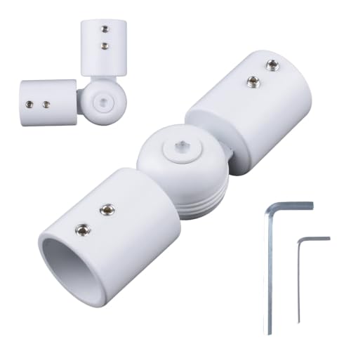 3/4 Inch Stainless Steel Adjustable Corner Connector White - Pack of 1