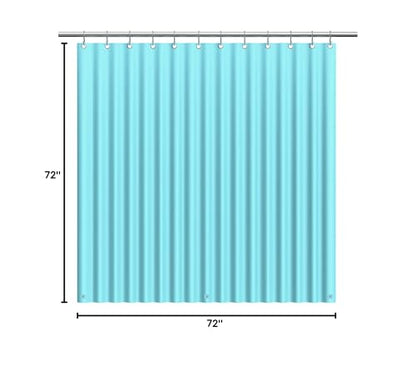 EHZNZIE Shower Curtain Liner Light Weight PEVA, Shower Liner 72x72 Inches, Waterproof, No Chemical Smell with 12 Rust Proof Metal Grommets for Bathroom Shower Curtain, Aqua
