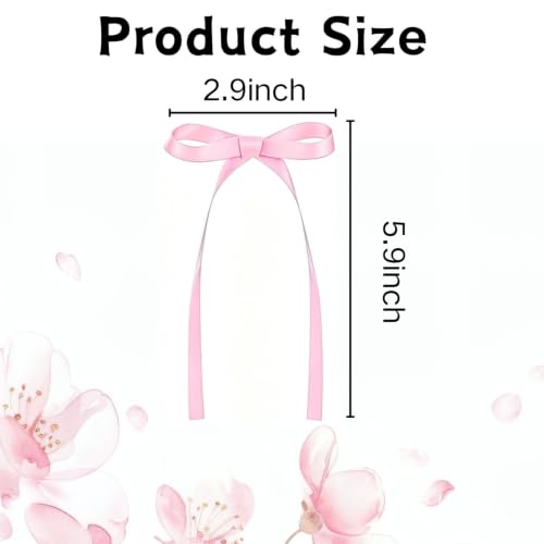 36 Pink Satin Bow Cake Toppers for Desserts & Party Decorations