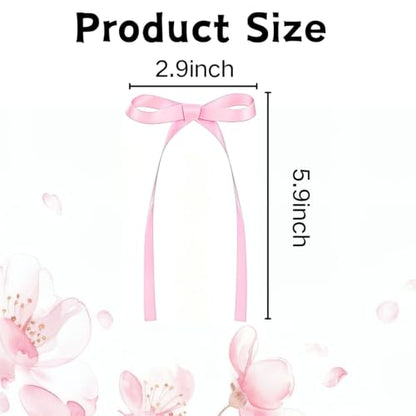 36 Pink Satin Bow Cake Toppers for Desserts & Party Decorations