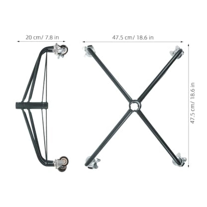 Metal Christmas Tree Stand with Lockable Casters - 18.6 x 7.8 Inches