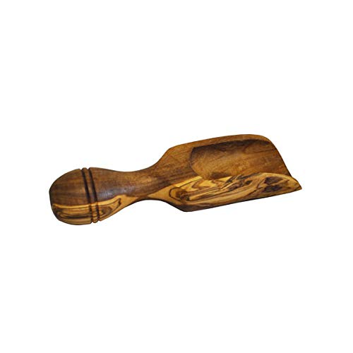 Naturally Med Olive Wood Large Salt Scoop/Bath Salt Scoop/Coffee Scoop/Flour Scoop/Kitchen Scoop